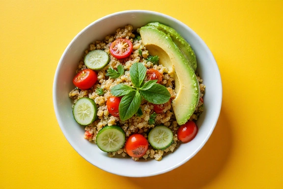Receta de Ensalada de Quinoa y Aguacate